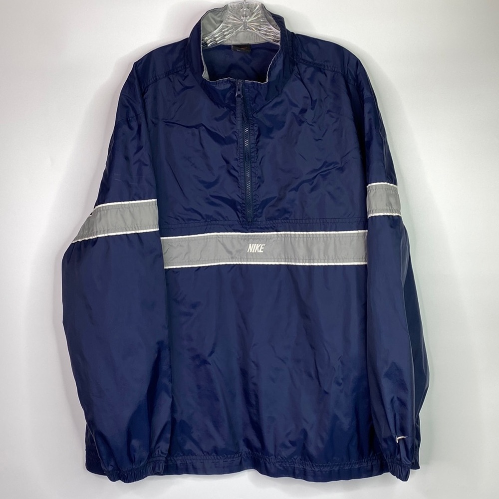Vintage Nike Navy Blue Pullover Jacket Size XL